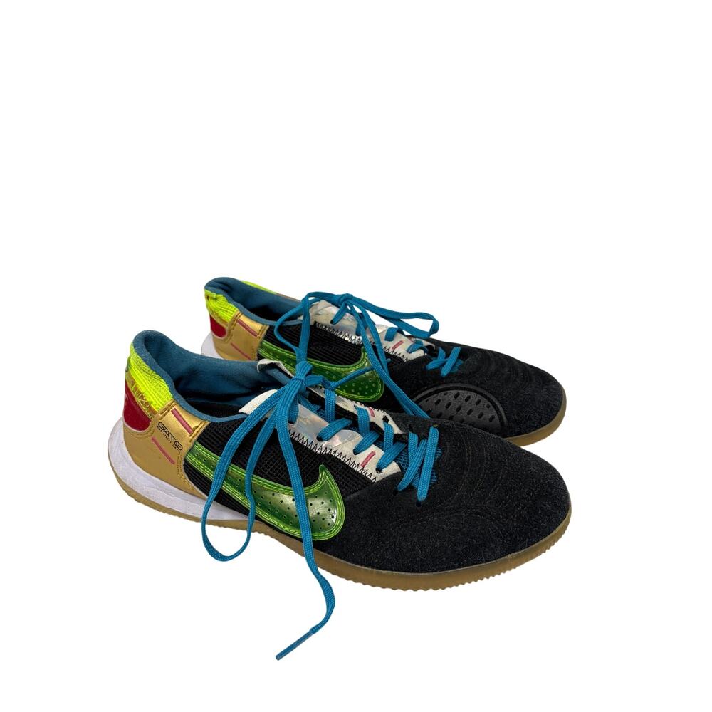 Nike men's Streetgato Black Volt indoor soccer shoes 7 40 DC8466-074